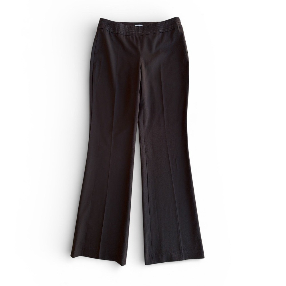 Caché Espresso Brown Flare Leg Dress Pants‎ Size 0 90s Y2K Office Siren Trousers